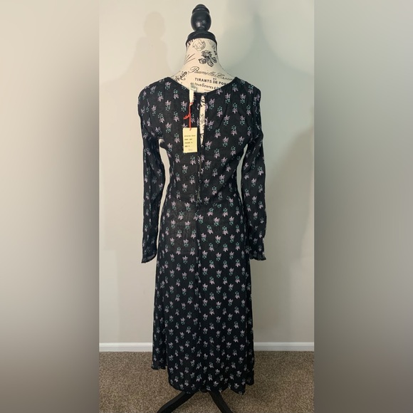 RAGA Maxi black dress with flower Size: S - Picture 2 of 15